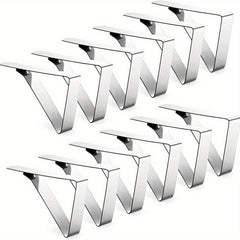 12pcs Tablecloth Clips Stainless Steel Table Cloth Clamps