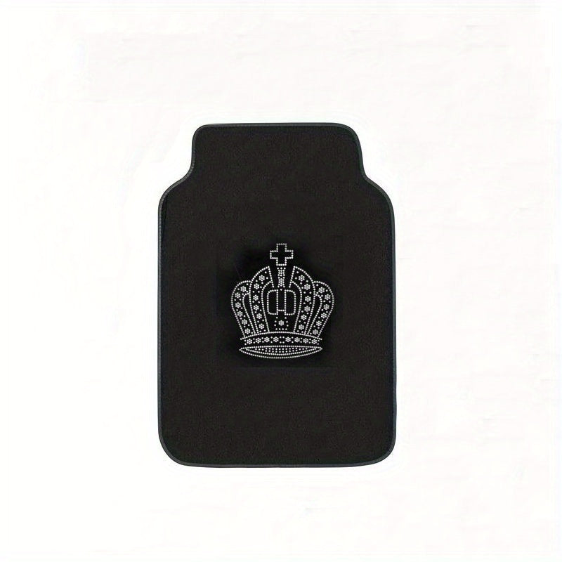 Crystal Inlaid Diamond Crown Car Foot Pad Car Throw Blanket