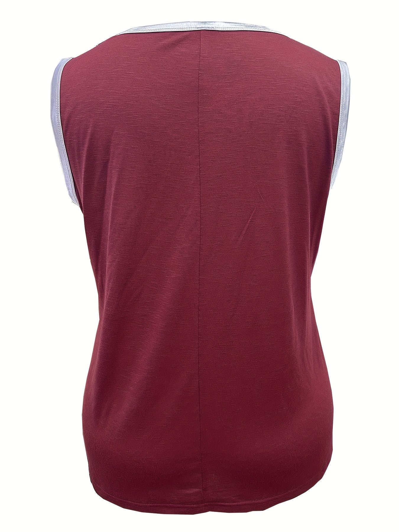  Solid V Neck Tank Top