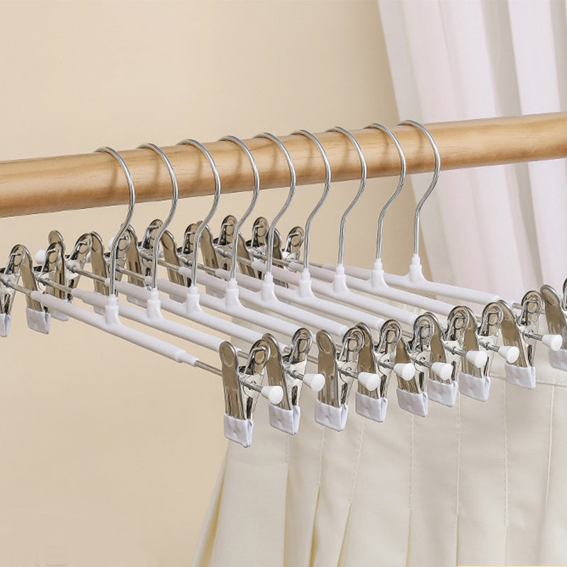 5pcs Pant Hanger Clip Plastic Stainless Steel Non-slip Underwear Drying Hanger