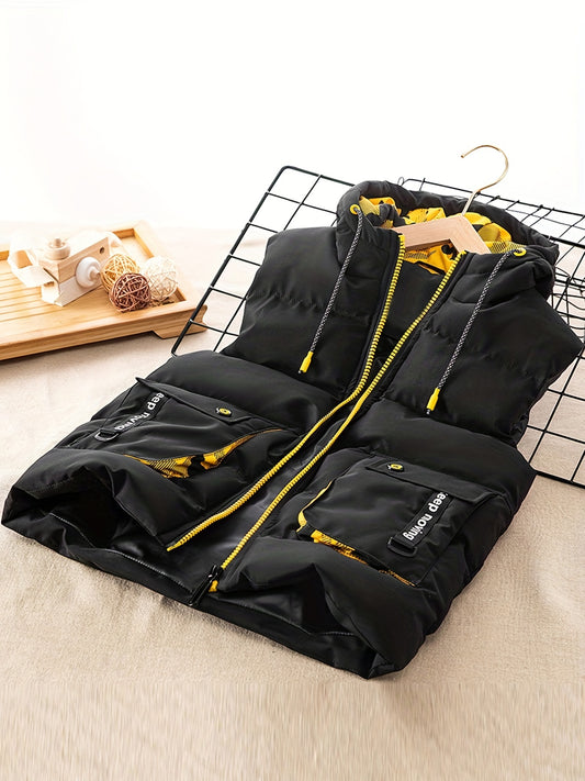 Boys Reversible Padded Waistcoat Quilting Jacket