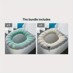 Thickened Knitted Toilet Seat Cover with Handle