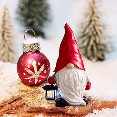 Christmas Red Dwarf Lantern Garden Elf Decoration