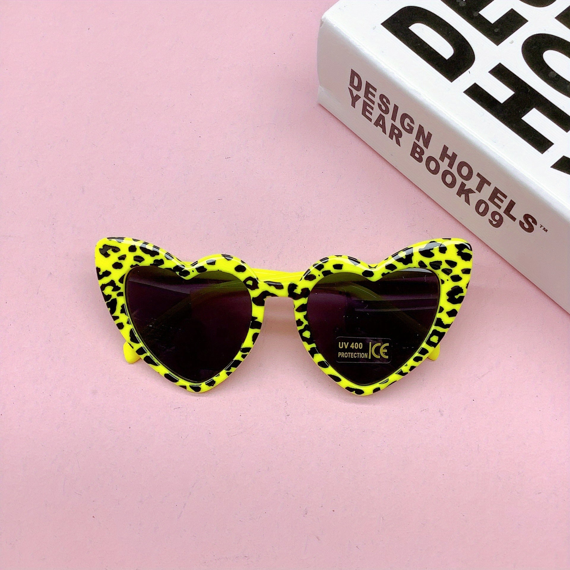Leopard Heart Shaped Sunglasses for Girls