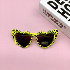 Leopard Heart Shaped Sunglasses for Girls