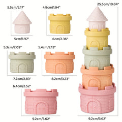 Silicone Stacking Toys Blocks Castle Nesting Educational Development