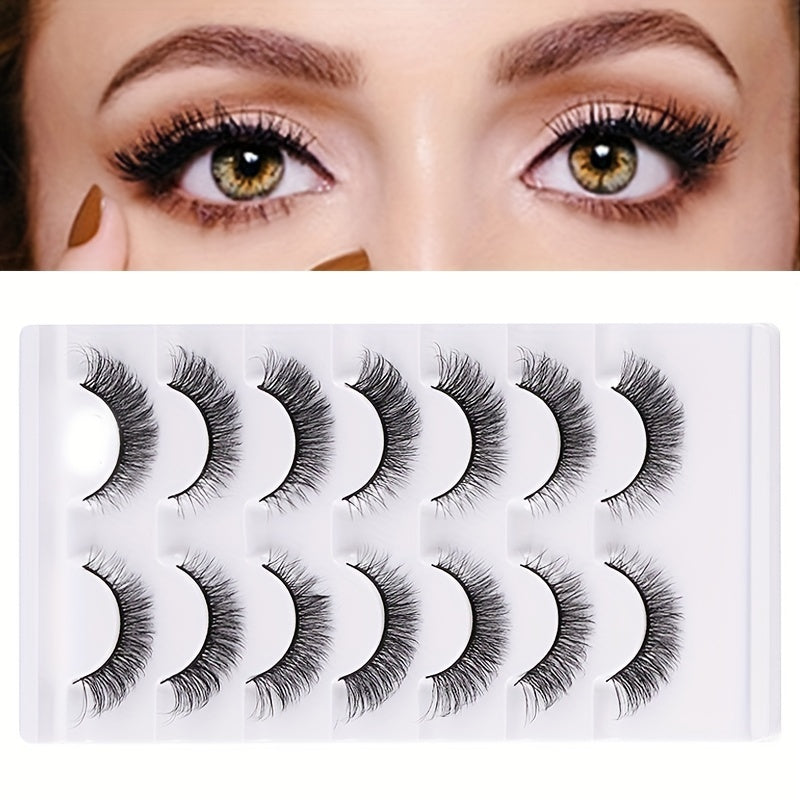 7 Pairs Natural-Looking False Lashes for Makeup Bulk