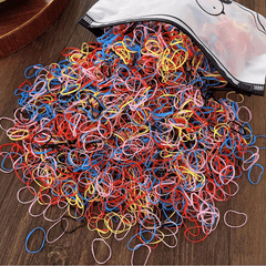 1000 2000pcs Mini Nylon Colorful Hair Ties Elastic Hair Accessories Set
