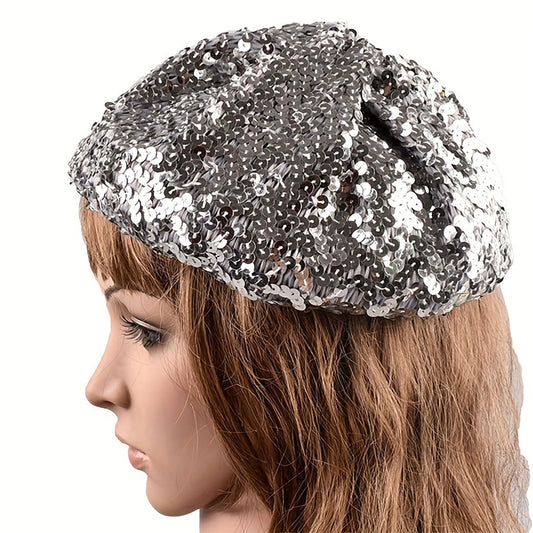 Sequins Beret Hip Hop Painter Cap Beanie Hat