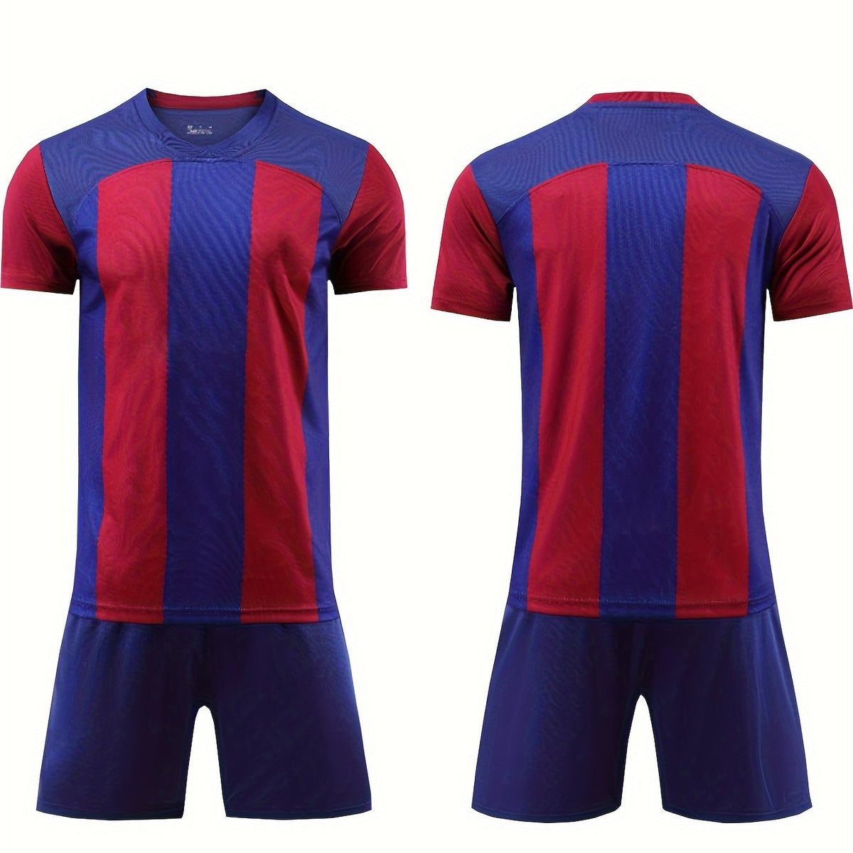 Quick Dry Striped Football Kids Boys Soccer Jersey & Shorts