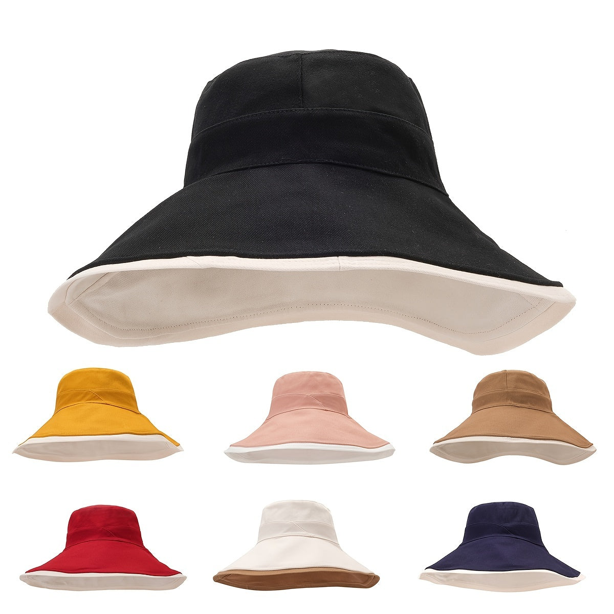 Cotton Sun Hat Double Sided Bucket Hat