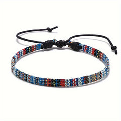 Adjustable Boho Style Braided Bracelet Outdoor Sports Wristband