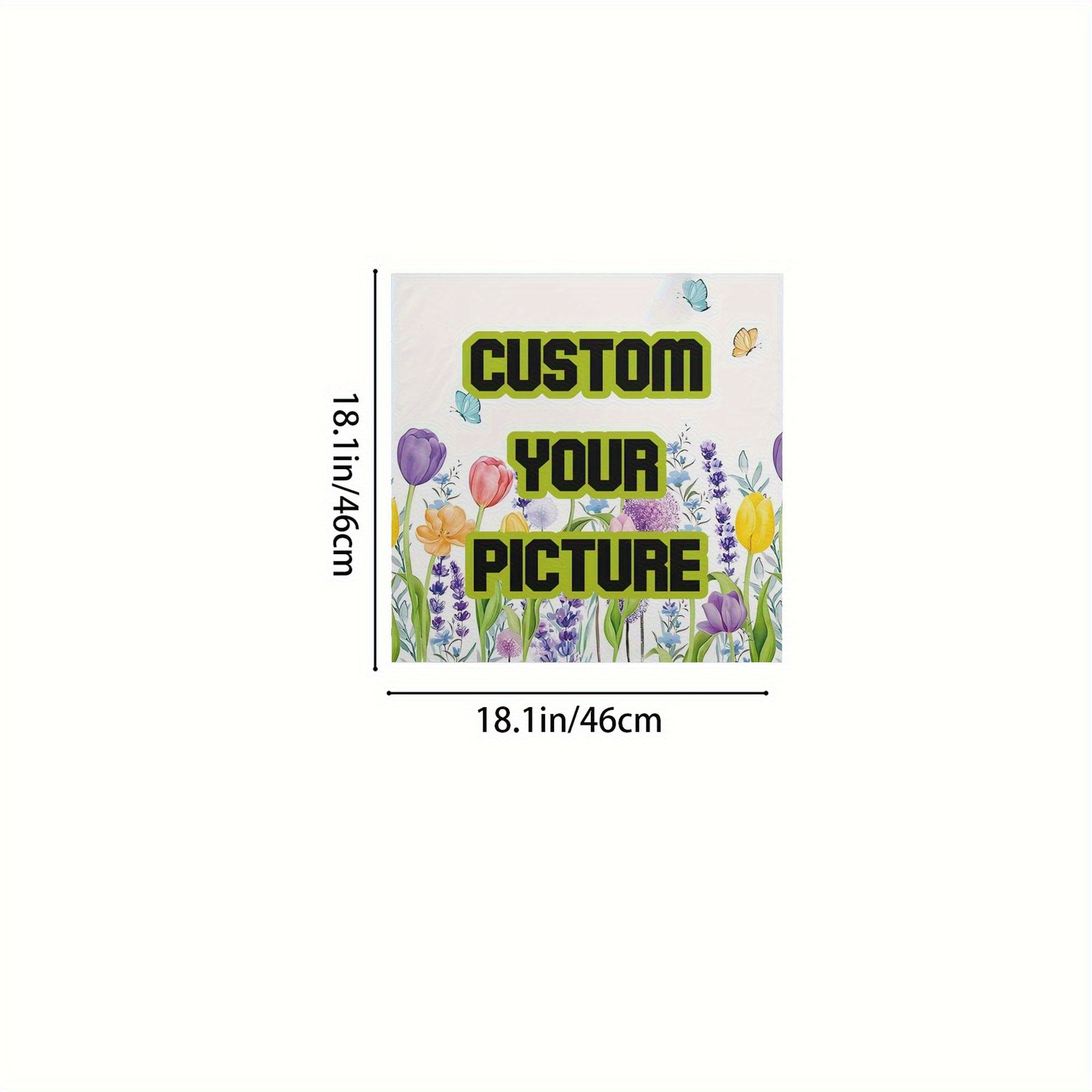 Personalized Square Silk Scarf - Custom Patterns or Photos