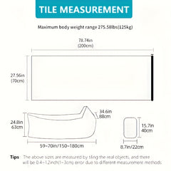 Portable Inflatable Sofa Bed for Camping Easy to Carry Comfortable Air Cushion