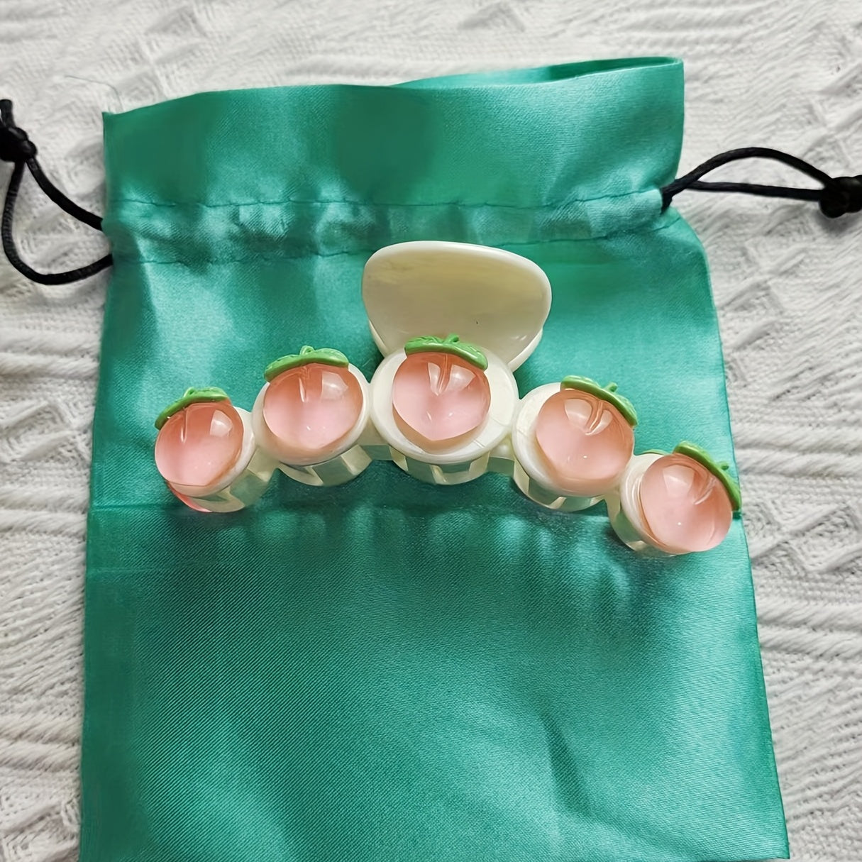 Peach Pattern Hair Claw for Women Girls