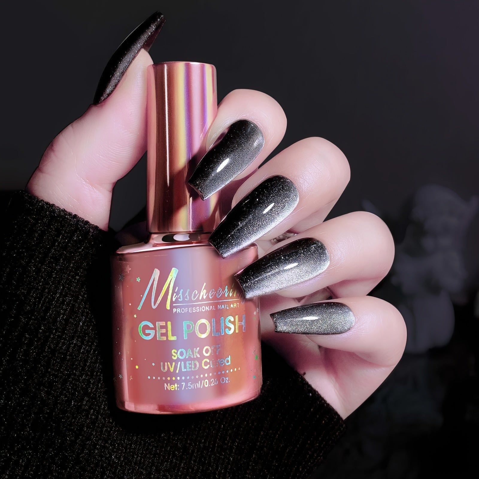 Cat Eye Gel Nail Polish Holographic Crystal Nail Art Gel Polish