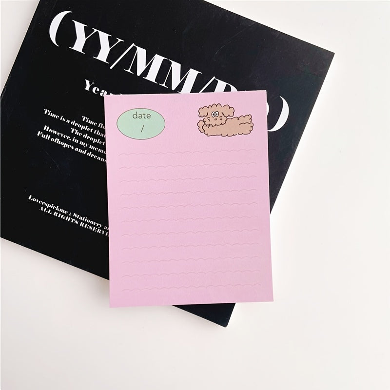 Adorable Cartoon Puppy Sticky Notes for Girls