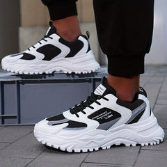 Women's Lace Up Mesh Sneakers Breathable Walking Shoes Chunky Sneakers