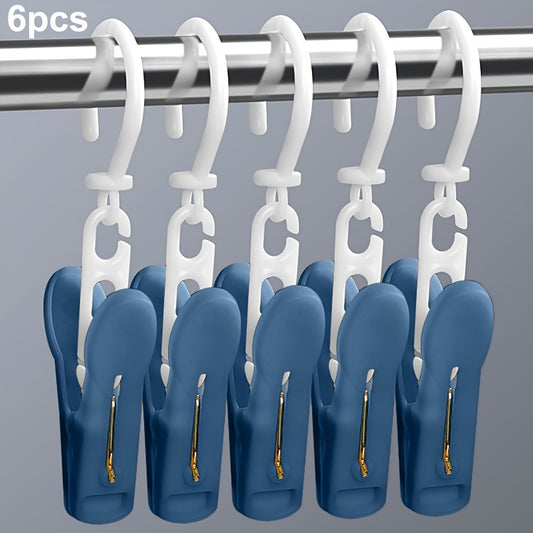 6pcs Windproof Clothes Pegs Drying Clip Travel Towels Hanger Laundry Clip