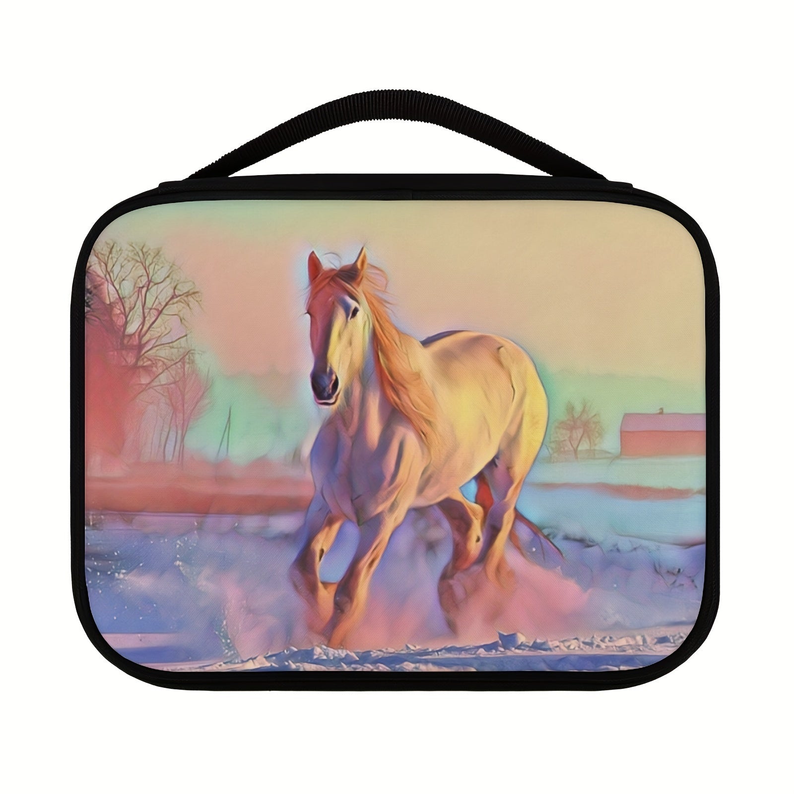 Watercolor Horse Print Bible Cover Large Tote Bag