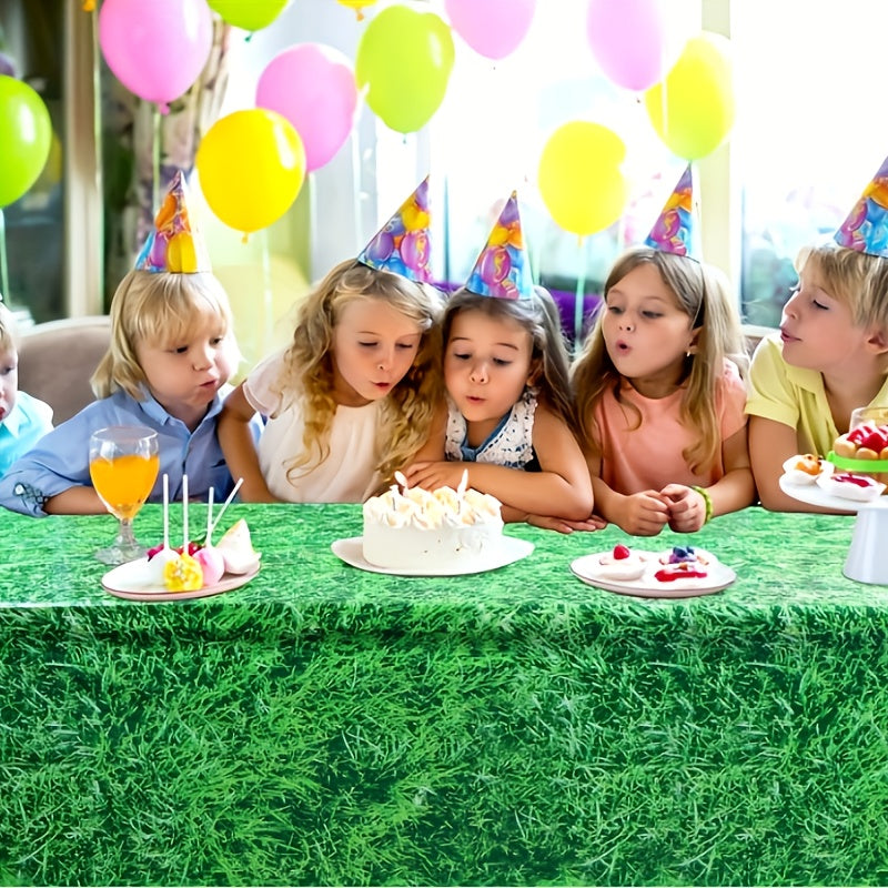 Green Grass Tablecloth for Jungle Theme Party