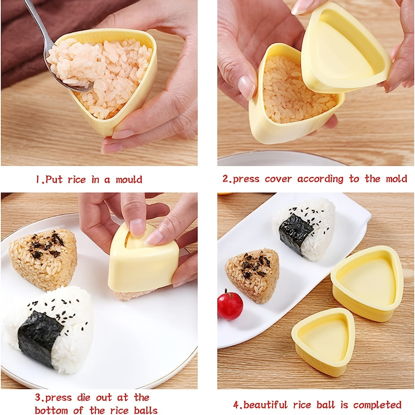 7pcs DIY Sushi Maker Set - Plastic Tool, Rice Mold, Ball Mold