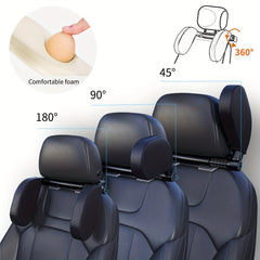 Car Seat Headrest Head and Neck Pillow 360 Adjustable Memory Foam Neck Pillow