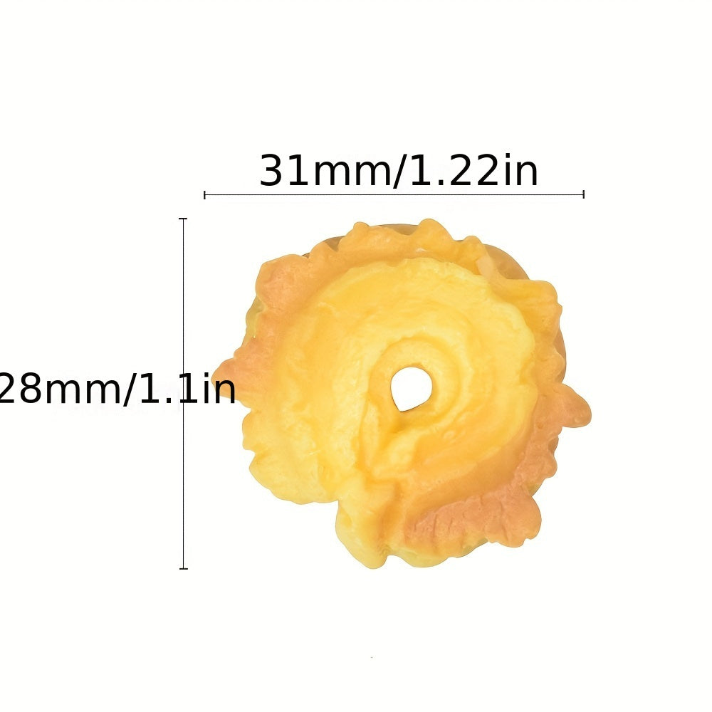 6pcs Biscuit Toy DIY Hair Clip Accessories Crafts Making Supplies