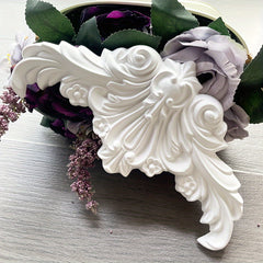 French Ceiling Pu Corner Flower Decorative Line Semicircular Line