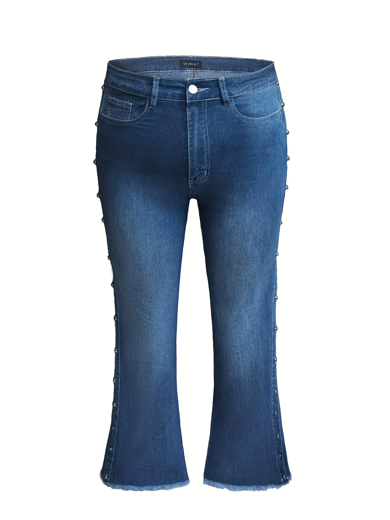  High Rise Stretch Skinny Flared Leg Jeans