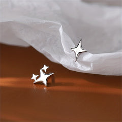 Star Shape Stud Earrings Copper Ear Jewelry For Women