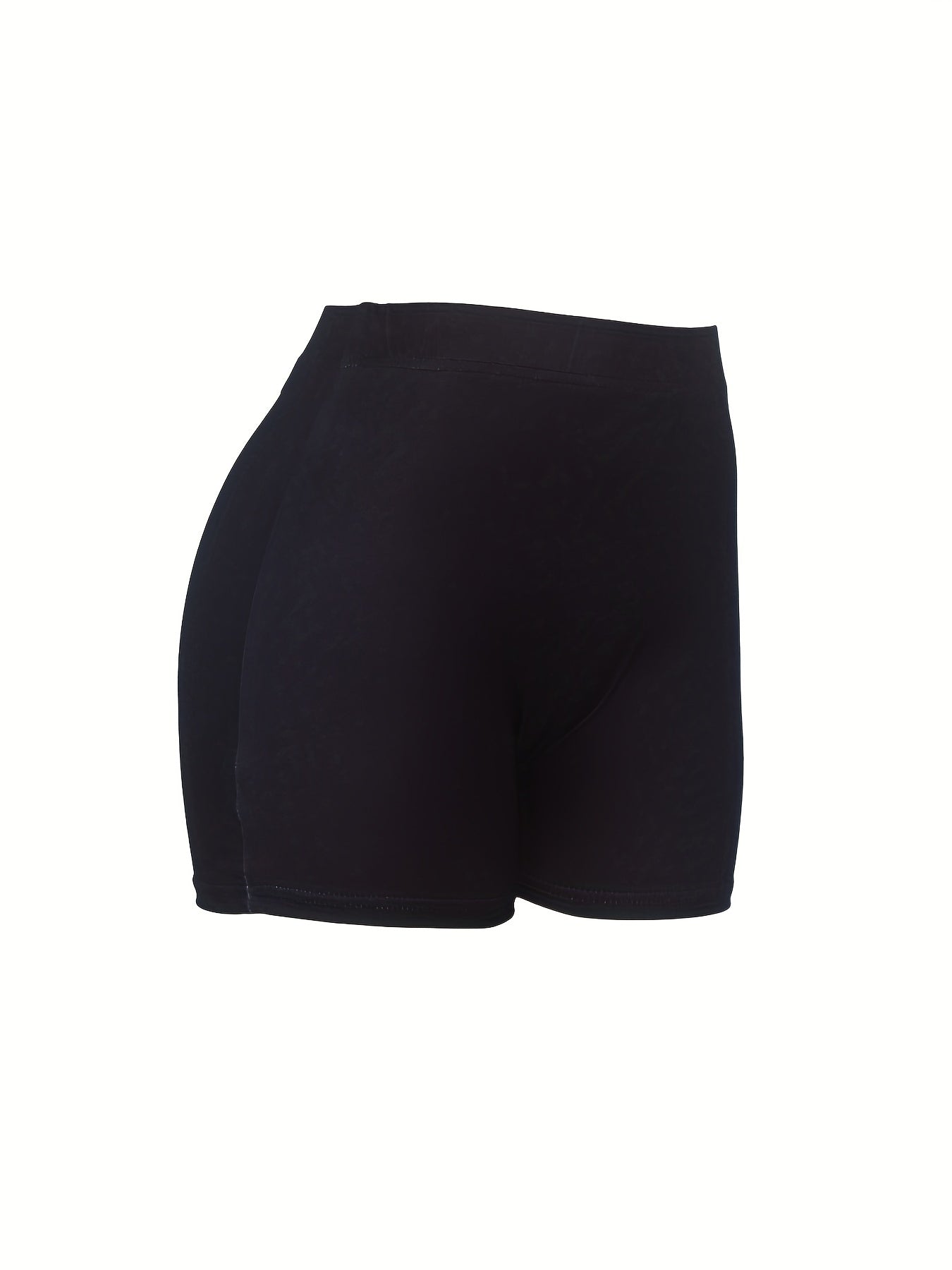 Colorblock Letter Print Skinny Yoga Shorts for Women
