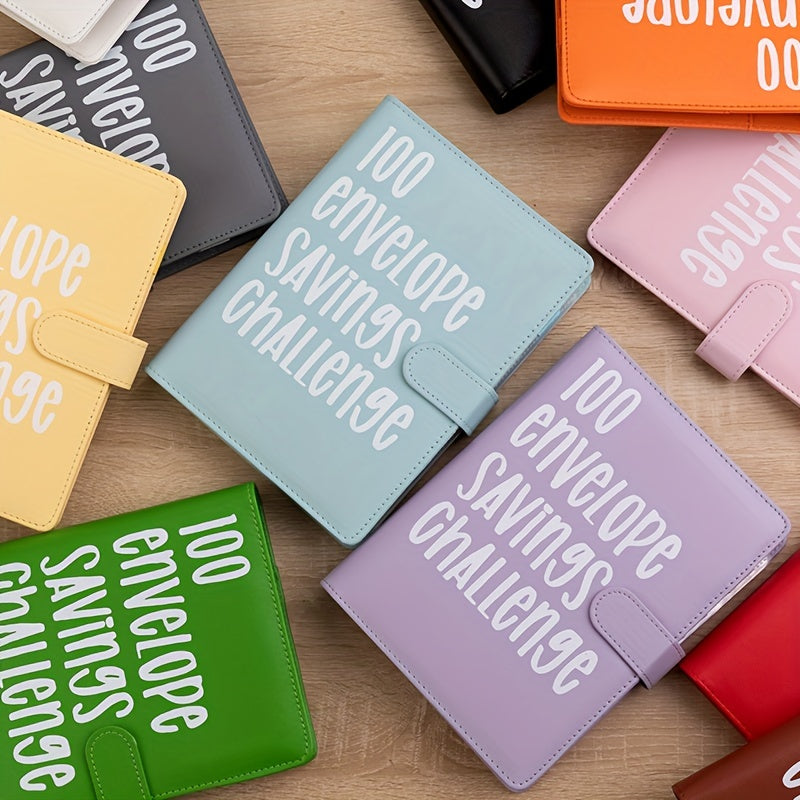 100 Envelopes Challenge Binder & Budget Binder with 25 Sheets Card Film