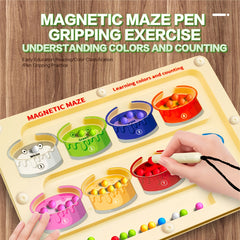 Magnetic Bead Board Maze Learning Toy for Toddlers Ages 3