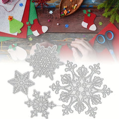 7pcs Snowflake Dies Christmas Die Cuts Winter Holiday Scrapbooking