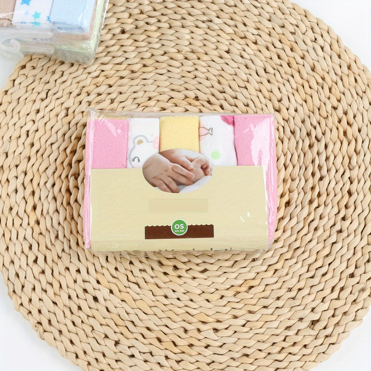 10pc Baby Face Towels Saliva Washcloths Multicolor Mix