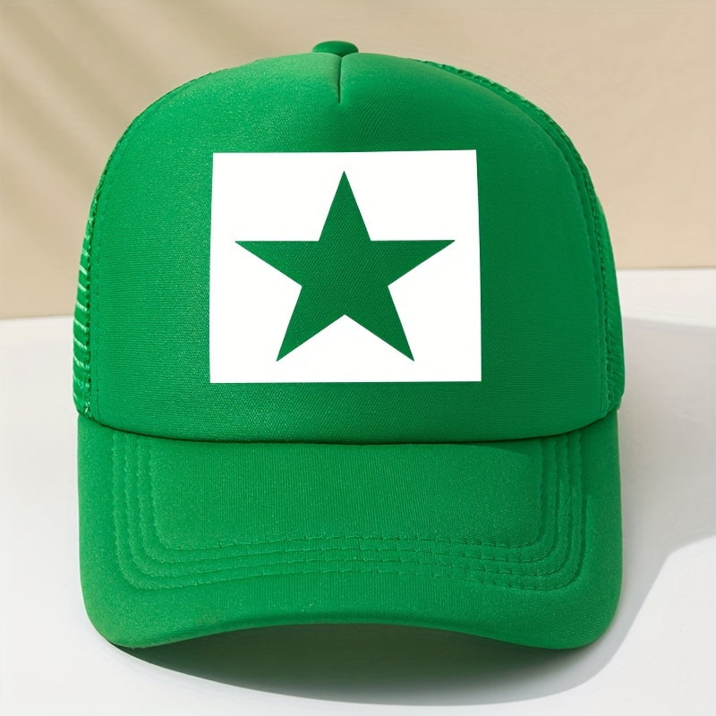 Pentagram Printed Unisex Baseball Cap Hip Hop Mesh Trucker Hat
