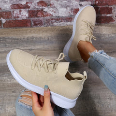Women's Casual Flying Woven Sneakers Breathable Running Shoes