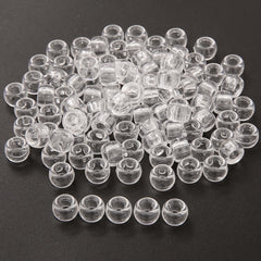 20pcs Clear Resin Hair Rings Metal Hair Clips for Braiding Dreadlock Rings