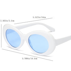Small Oval Steampunk Sunglasses Women's Y2K Eyewear