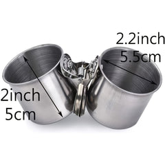 Stainless Bird Food Cans Feeding Cups for Small Birds