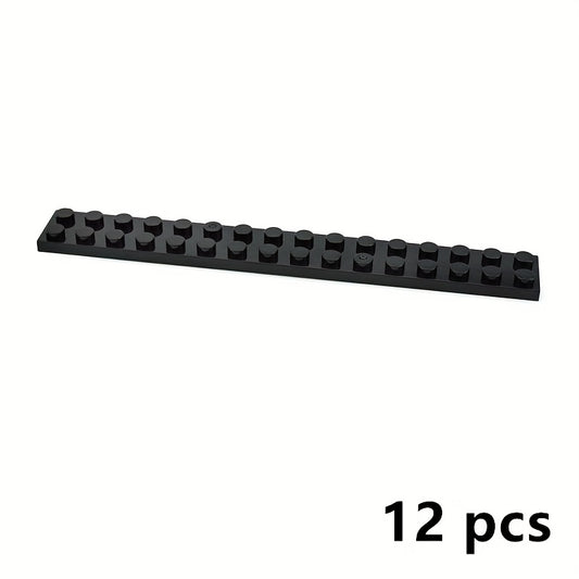 12pcs 2x16 Point Building Blocks Long Thin Blocks Educational Toys