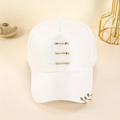 Iron Ring Decor Baseball Cap Hip Hop Dad Hats