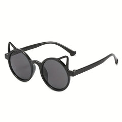 Cute Cat Ear Round Glasses for Kids