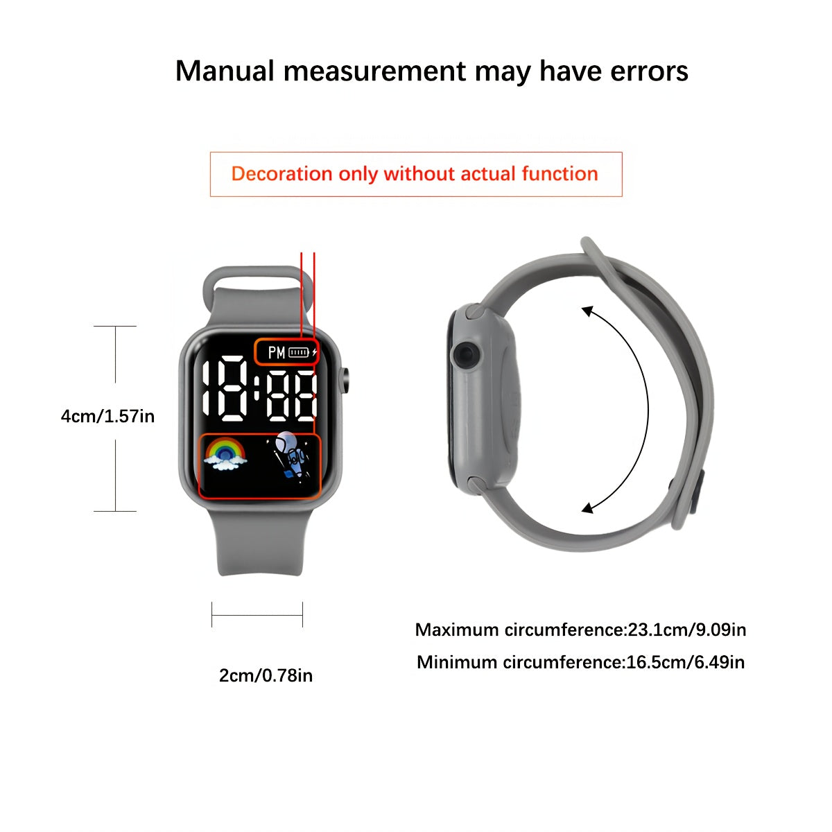 3pcs LED Electronic Bracelet Watches Gift Set