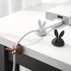 3pcs Rabbit Ear Wire Clip Desktop Wire Fixing Device in Multiple Colors