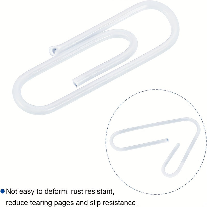 600pcs Small 1 inch Paper Clips with Box - Vinyl Coated Anti Tear