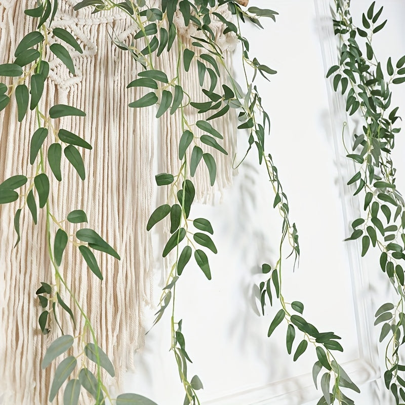 Stunning Willow Leaf Vine Hanging Garland for St Patrick's and Christmas Decor