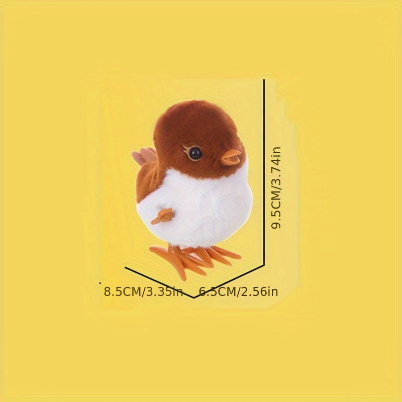 Plush Jumping Bird Toy Interactive Small Animal Birthday Gift