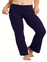  High Rise Flared Leg Yoga Pants with Pockets